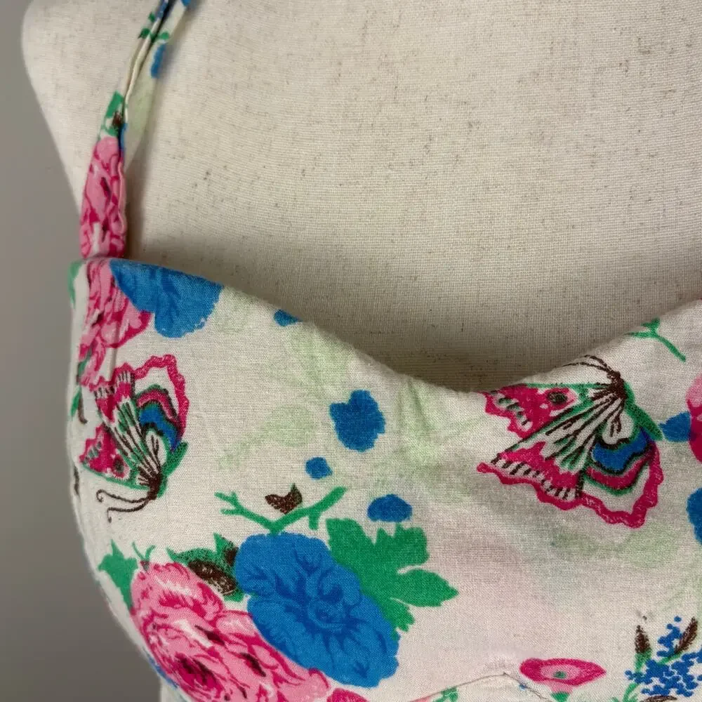 No Boundaries Mini Dress Halter Floral Vintage Y2K 2000s XL Juniors Coquette